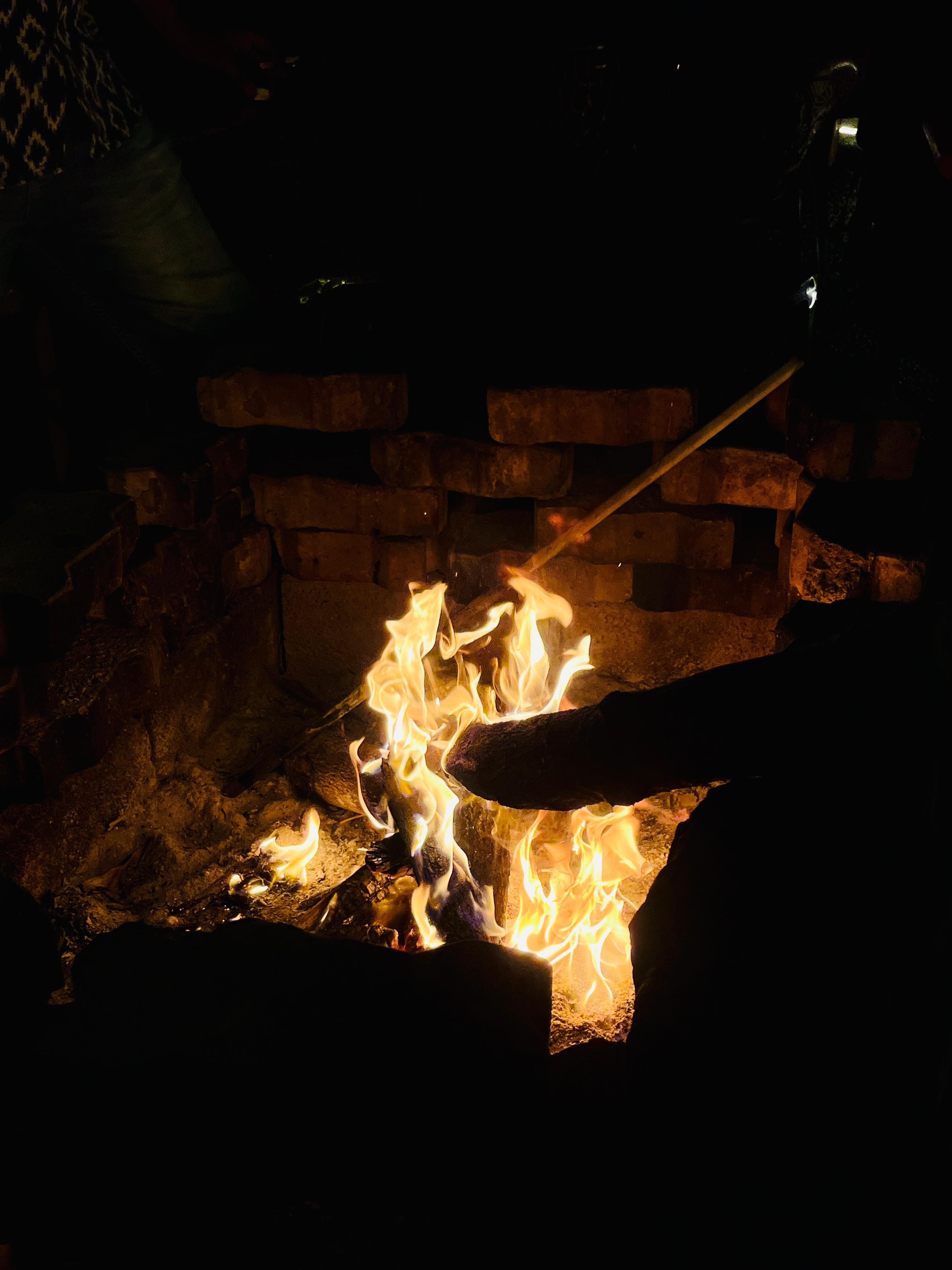 Bonfire — flames under the night sky